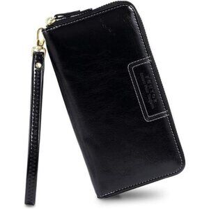 Wristlet Wallets for Women, Black E
